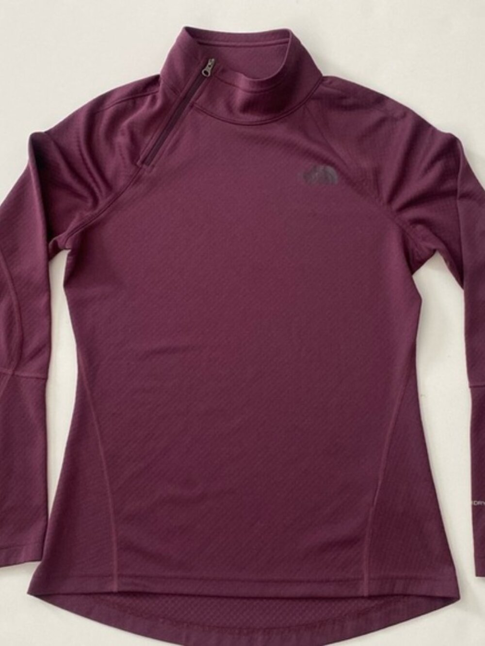 The North Face Top Purple Flash Dry Asymmetrical Zip Neck Shirt Layer Size Small